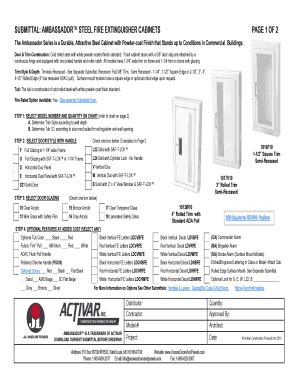 submittal ambassador steel fire extinguisher cabinets|SUBMITTAL: AMBASSADOR™ STEEL FIRE FX2™ FIRE .